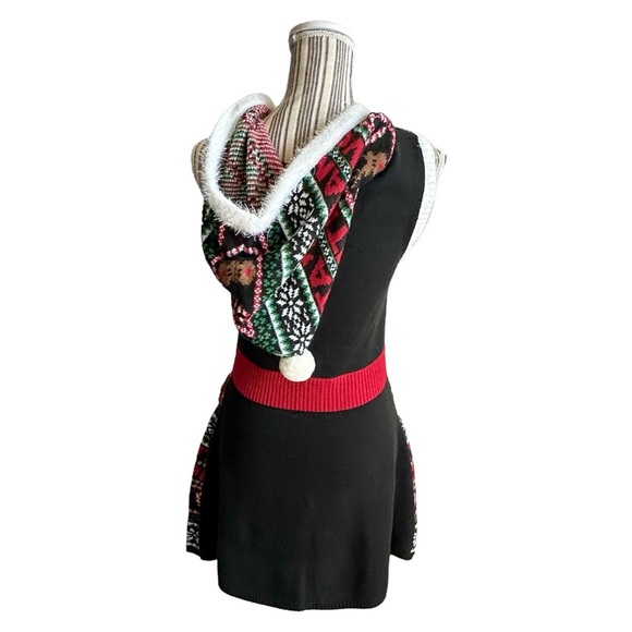 No Boundaries Santa’s Favorite Sweater Dress w/ Hood & Jingle Bells – Size S - Picture 2 of 7